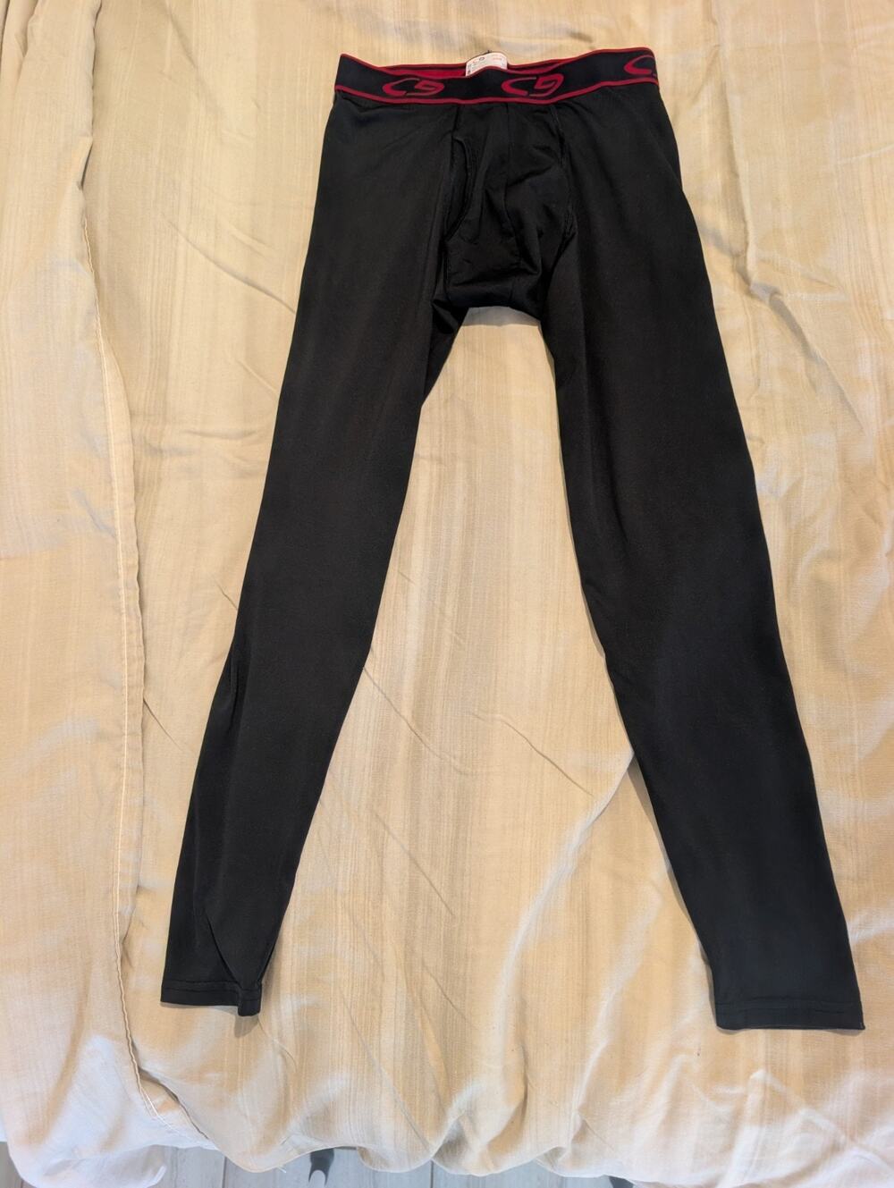 Champion Mens Size Medium Power Core Black Leggings Athletic Gym Basketball